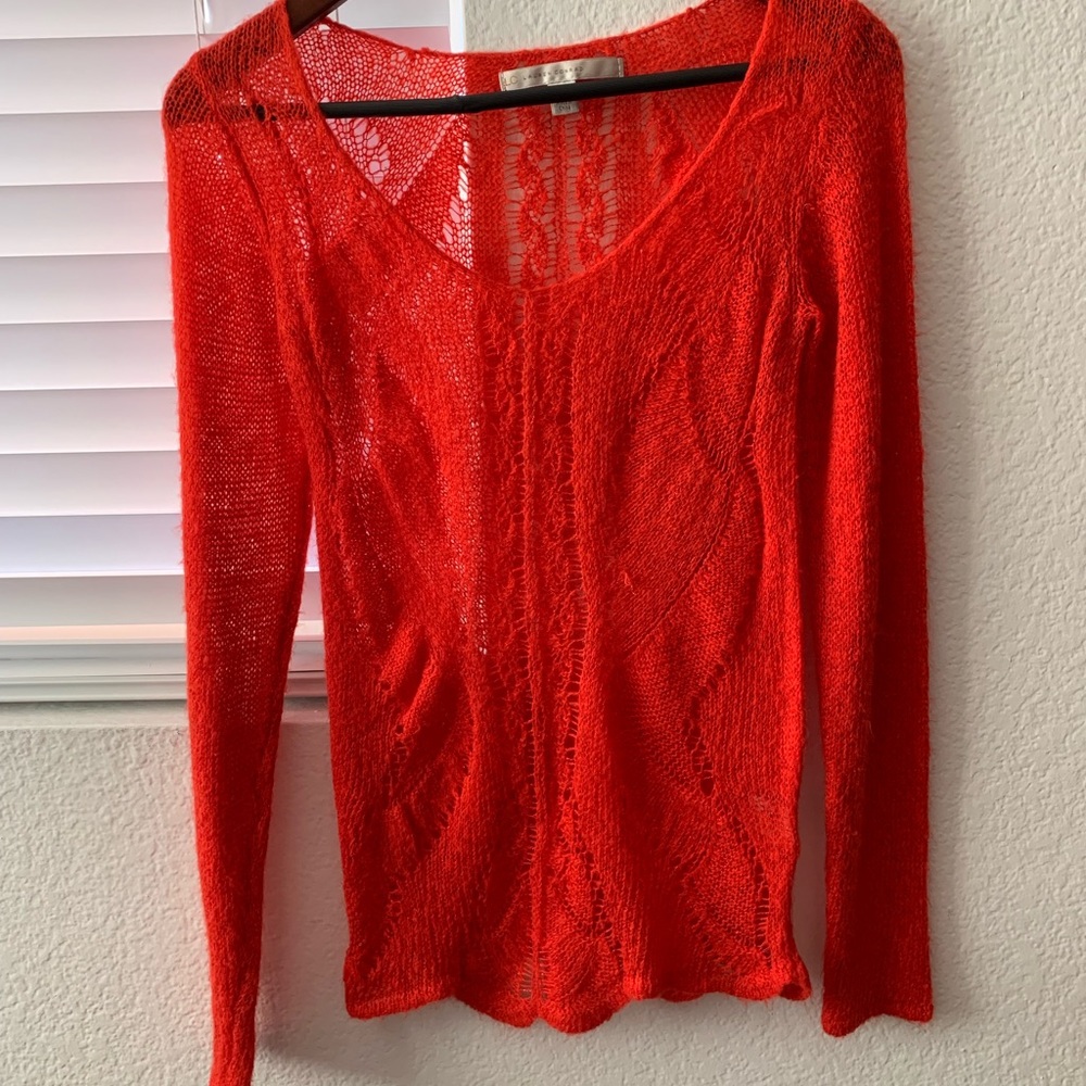 Lauren Conrad red cozy sweater